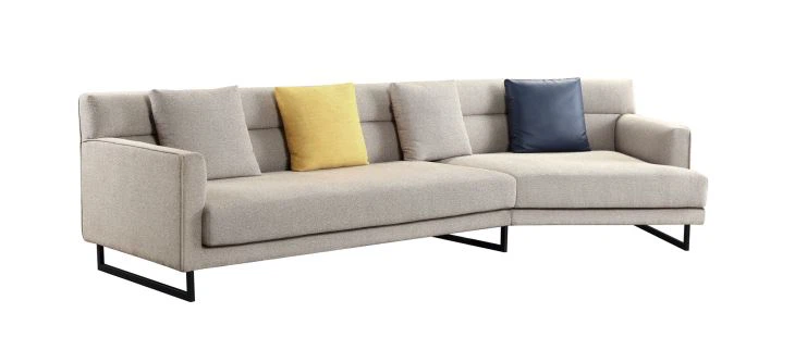 Fabric Upholstered Curved Sofa