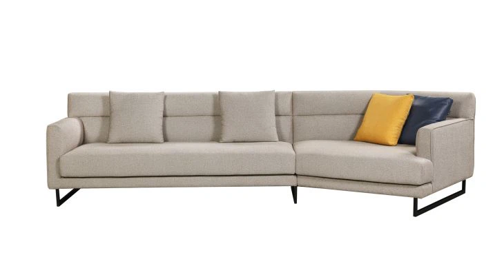 Fabric Upholstered Curved Sofa