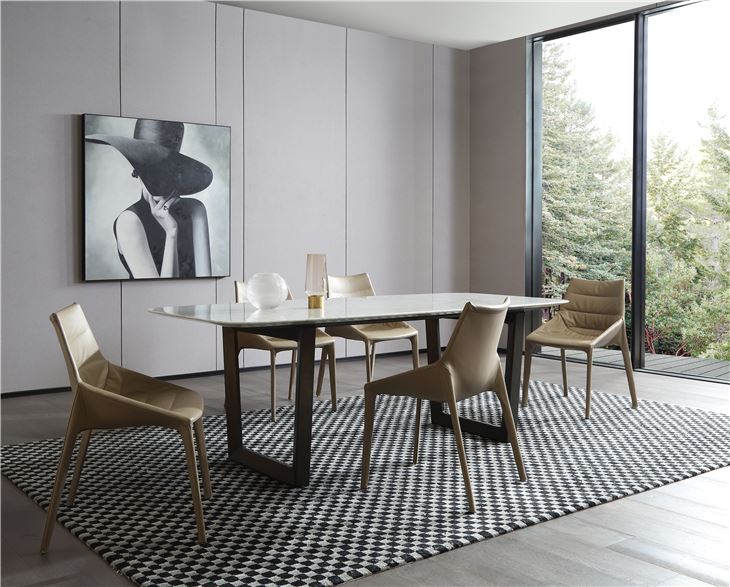 Villa & Apartment Leather Dining Chair